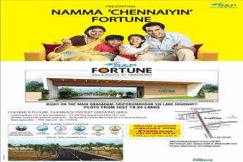 Book plots starting from Rs. 8.94 Lakhs at S&P Fortune in Chennai